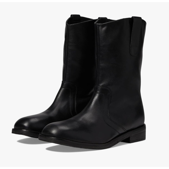 Free People Shoes - Free People Easton Equestrian Ankle Boot Black Leather Upper Size 9 US 40 EU NIB